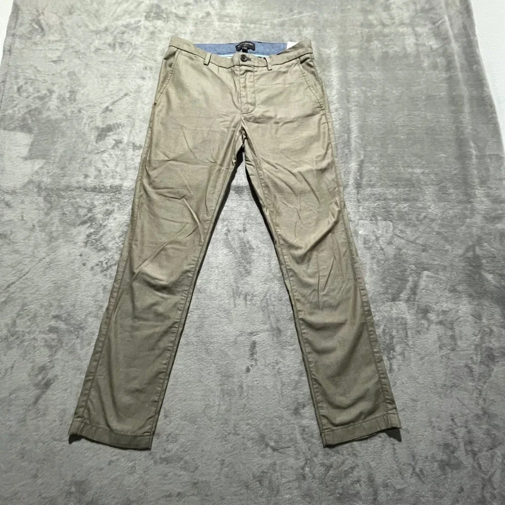 Banana Republic Aiden Fit Chinos Mens 30x30 Tan Khaki Slim Fit Pants 261495-00